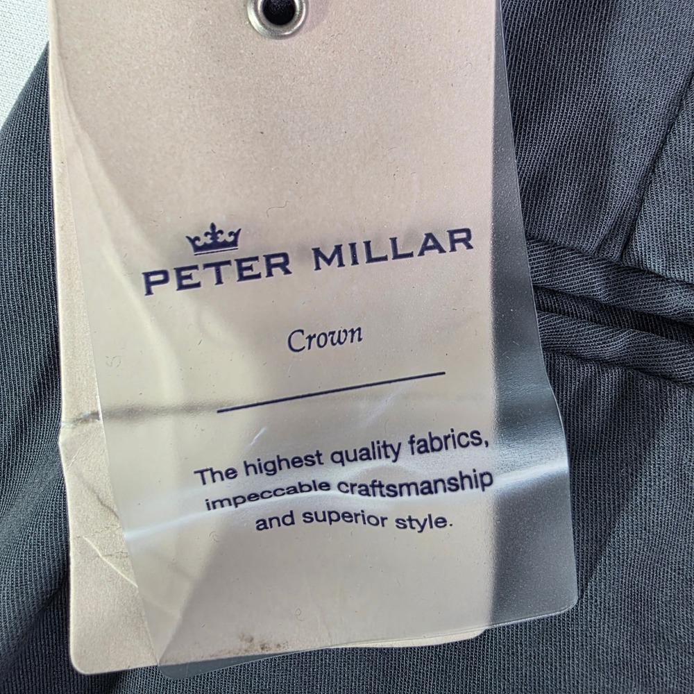 NEW Peter Millar Crown Gray Cotton Cashmere Blend Flat Front Trousers Mens 35x35 - Picture 13 of 14